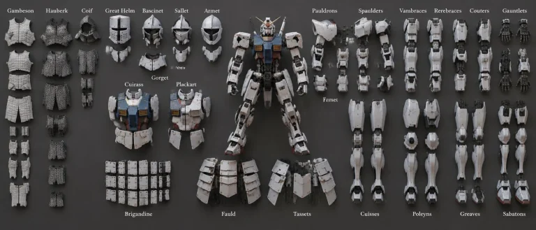 Dismantling A Gunpla Robot Into Its Individual Panels And Pl...