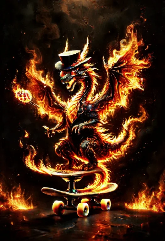 A Majestic Dragon Sitting Precariously Over A Toilet Bowl Ba...
