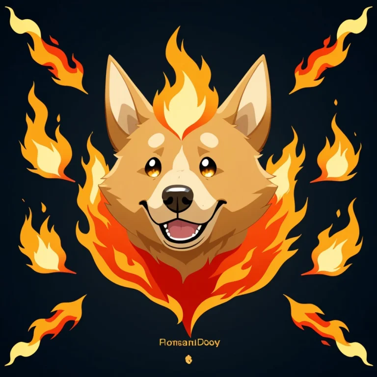 Flamestyle, Doge Meme, Classic Shiba Inu Doge Face Made Enti...