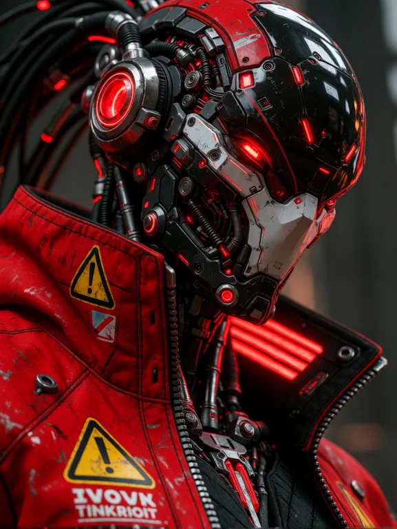 Ta86inkriot, A Futuristic Cybernetic Humanoid With A Mechani...
