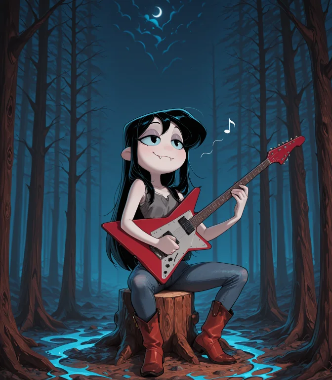 Pearlyperf, 1girl, Solo, Very Long Hair, Black Hair, Blue Ac...