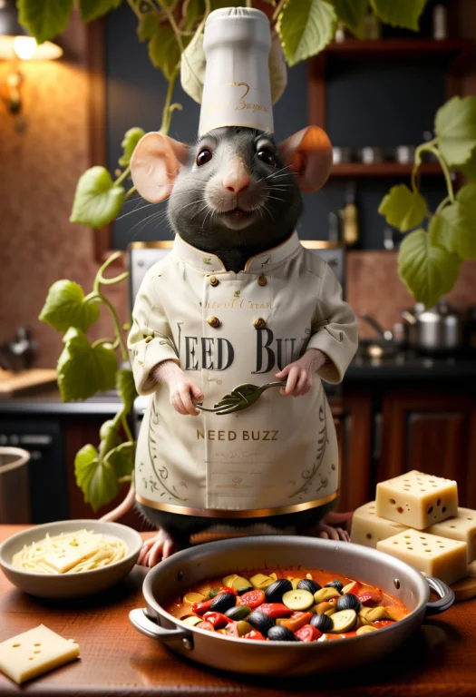 A Cook Chef Rat Like As Ratatouille1.3 Stay At Kittchen Tabl...