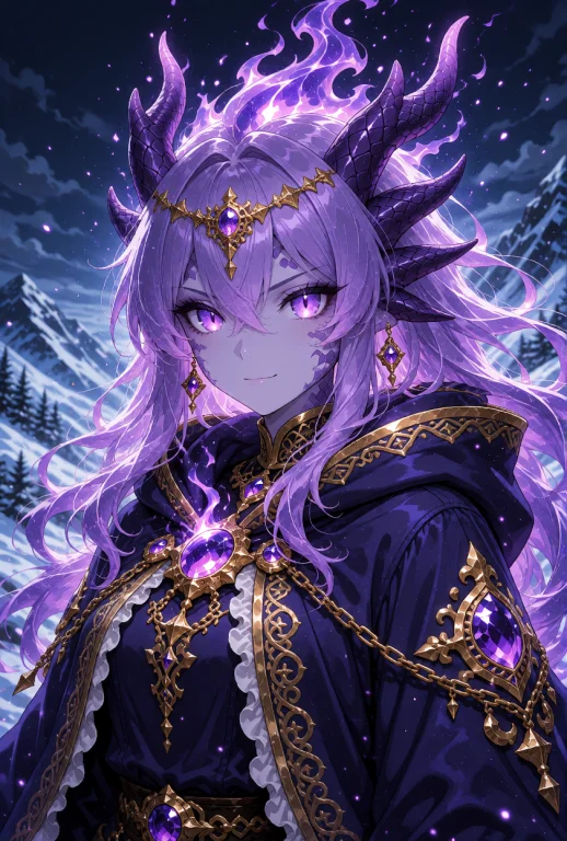 A Dragon Girl, Dragonkin, Featuring Pale Lavender Skin And A...