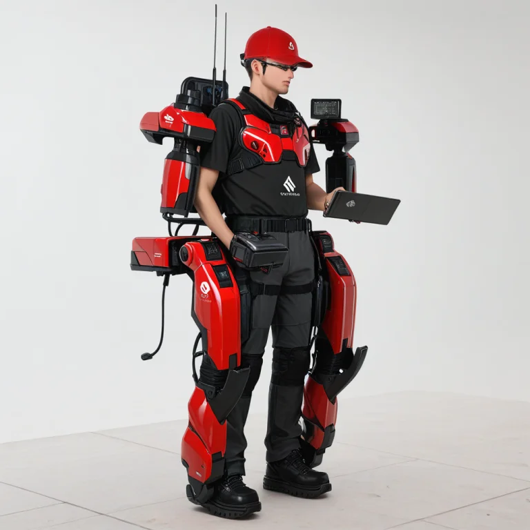 Exoskeleton,realistic Red Exoskeleton
