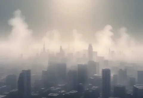 Dreamy City Skyline Dissolving — SDXL AI Prompt: a city skyline dissolving into rising smoke, minimalist framing, dreamy atmosphe...