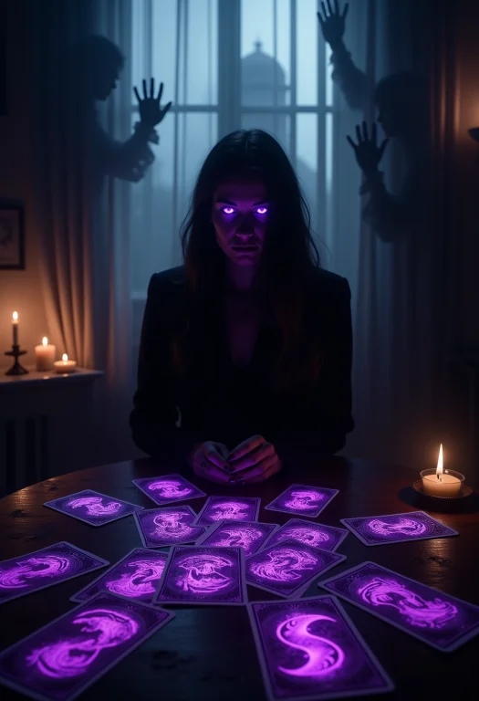 A Shadowy Figure Sits At A Table Bathed In Flickering Candle...