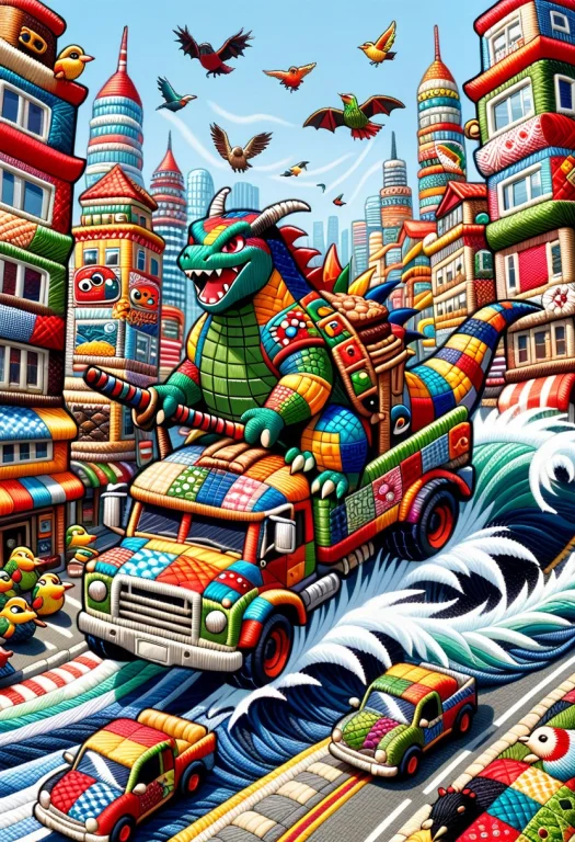 Made Of Patchwork Ral-embroideredpatch Godzilla, Overly Joye...
