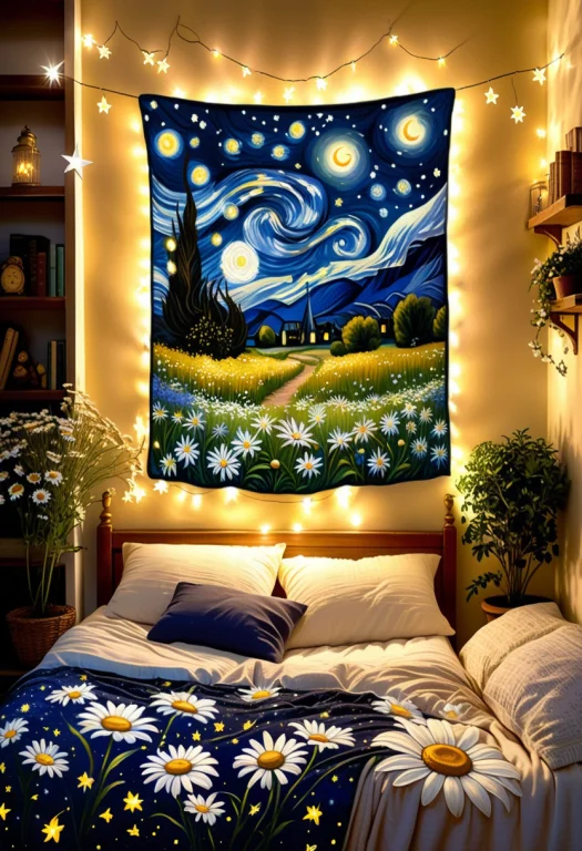 Renaissance Style Impressionist Painting Of An Enchanting Ni...