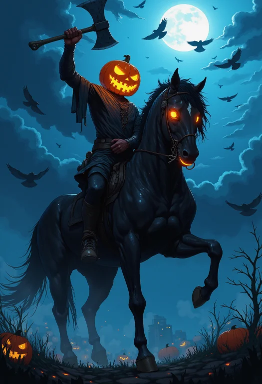 A Headless Horseman Riding A Dark, Menacing Horse. The Rider...