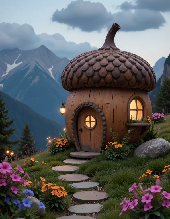 Fairytale House Made Out Of A Huge Acorn, Magical, Whimsical...