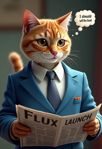 Photorealistic, Highly Detailed, 8k, Masterpiece, A Cat Wear... — FLUX AI Prompt: photorealistic, highly detailed, 8k, masterpiece, A cat wearing a blue business...