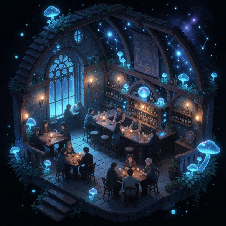 An Enchanting Scene Unfolds In This Anime-inspired, Biolumin...