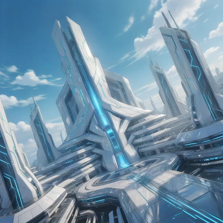 Futuristicenergyplantexterior, No Humans, Sky, Cloud, Scener...