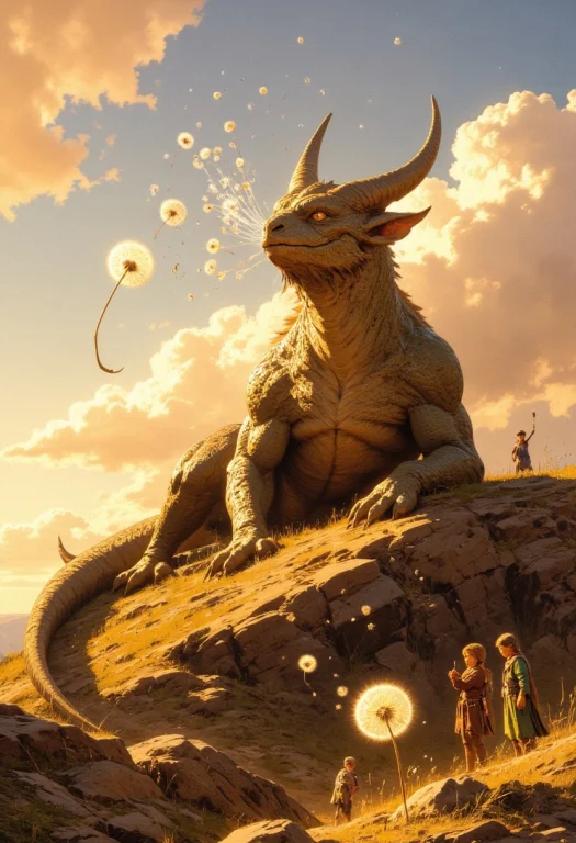 Imagine A Dandelion Dragon, A Small, Fluffy Dragon Whose Sca...