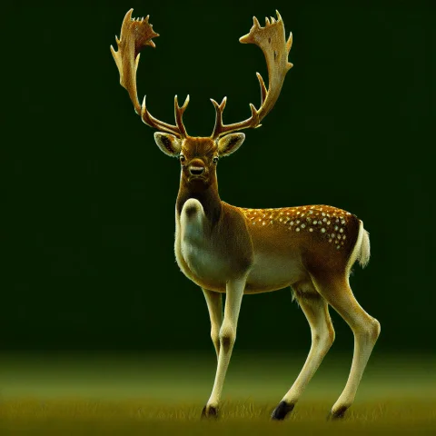 Fallowdeer, Spotted Fur, Palmate Antlers, Flat Antlers, Hoov... — Stable Diffusion AI Prompt: Fallow_deer, spotted fur, palmate antlers, flat antlers, hooves, spotted fur, sp...