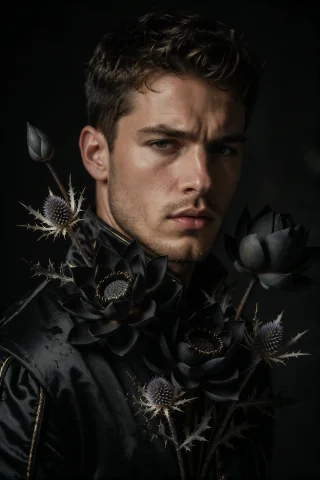 A Close-up Portrait Of An Elegant Man, A Handsome Man In His... — Stable Diffusion AI Prompt: A close-up portrait of an elegant man, a handsome man in his late 20s or early 3...