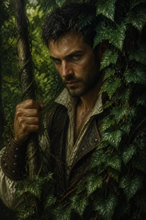 A Highly Detailed Fantasy Oil Painting Of A Rugged, Mysterio...