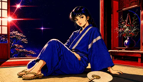 Vintage Sci-Fi Manga Illustration — Stable Diffusion AI Prompt: Berserk manga style. A vintage sci-fi illustration in a style of 1980s retro-fut...