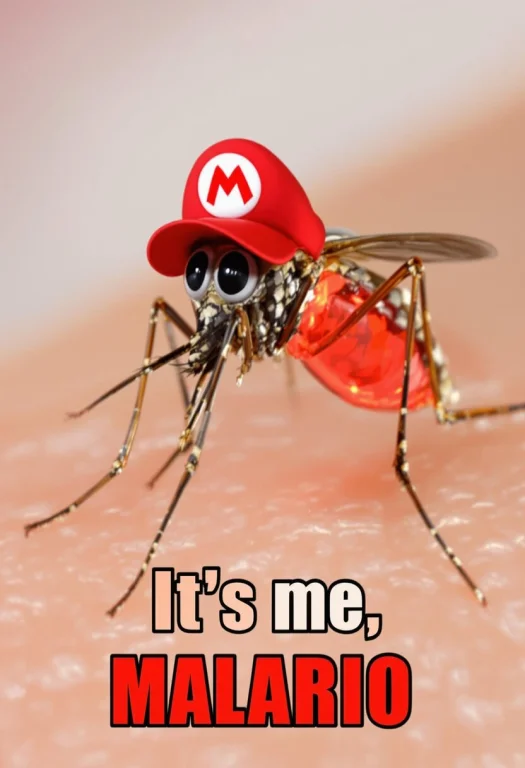 A Close-up Of A Mosquito Perched On Human Skin, Detailed And...
