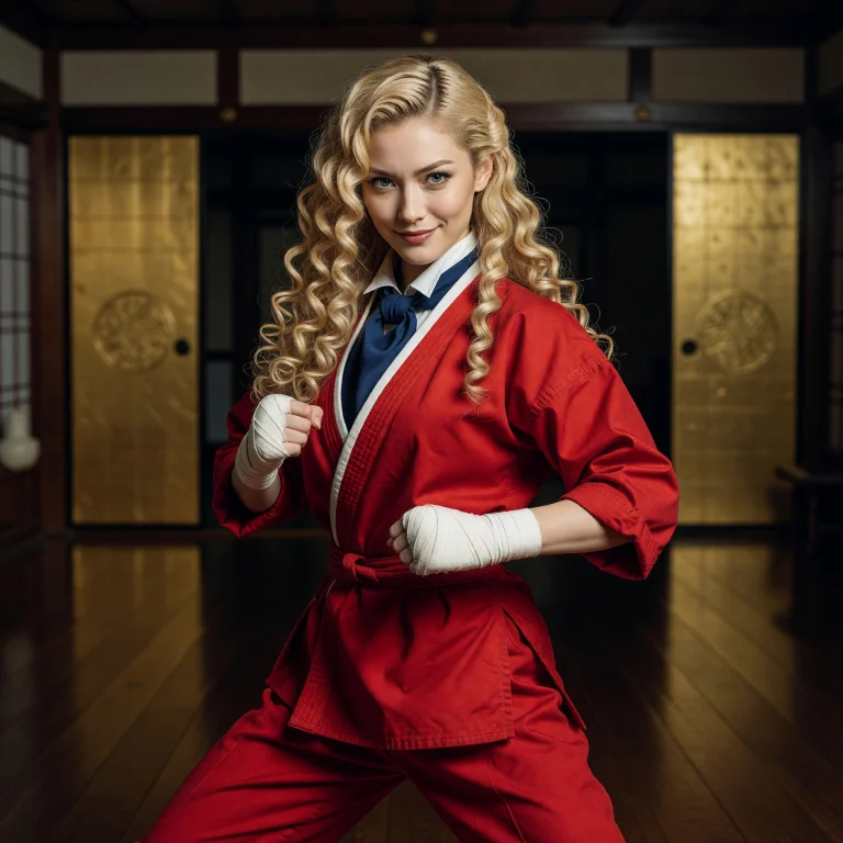 A Realistic, Live-action Cinematic Portrait Of Karin Kanzuki...