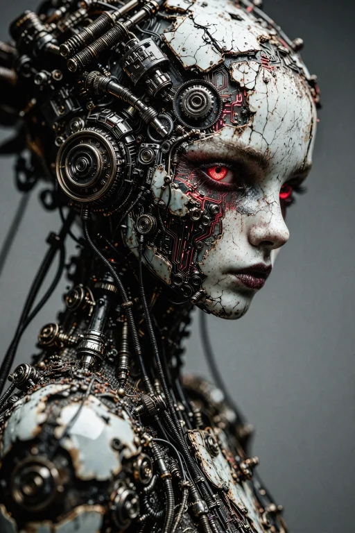 Ultra-detailed Cinematic Portrait Of An Attractive Female Cy...