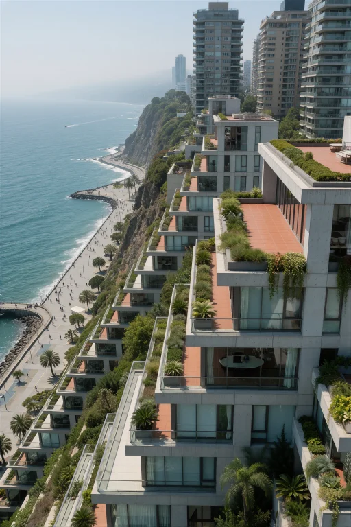 Supergroundview, A Vertical Modern City Climbs A Coastal Cli...