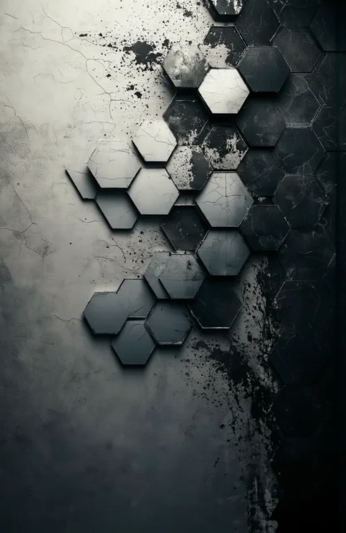 Textured Wall With Hexagonal Tiles The Tiles Are Arranged In...