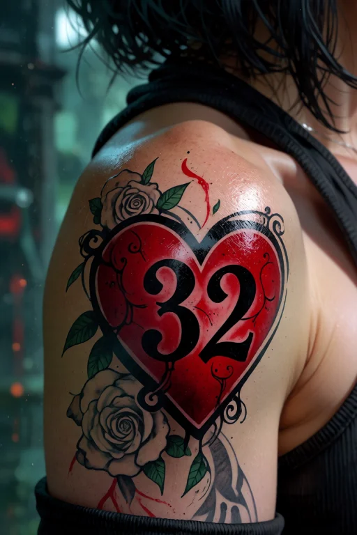 , A Heart 32 Tattoo On Left Shoulder, She Was A Prisoner Of...