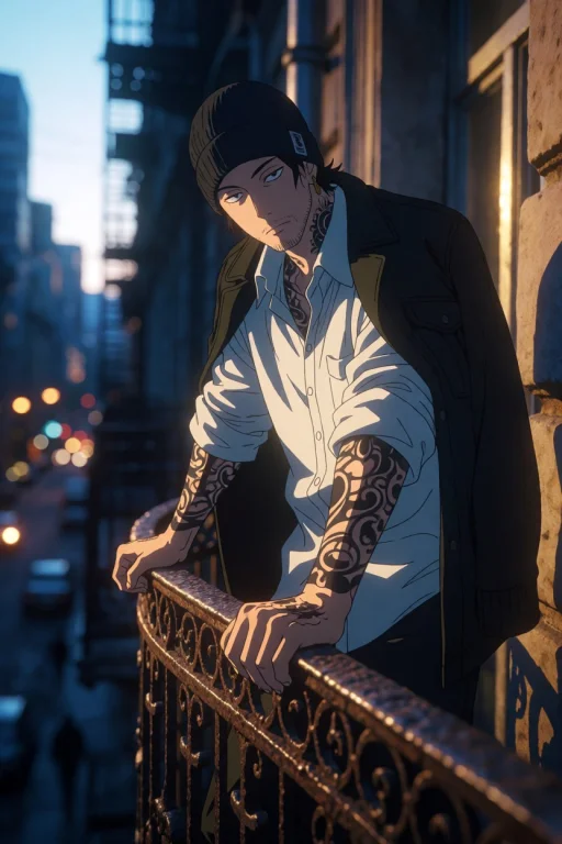 Kani2rer A Lone Man With Intricate Ink Tattoos Covering His...