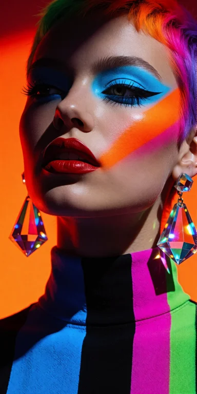A Photorealistic Close-up Portrait Of A Young Woman, Capture...
