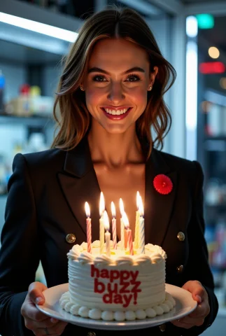 Photo Of A Beautiful Woman Wearing A Futuristic Business Sui... — Stable Diffusion AI Prompt: photo of a beautiful woman wearing a futuristic business suit, red pin on collar...