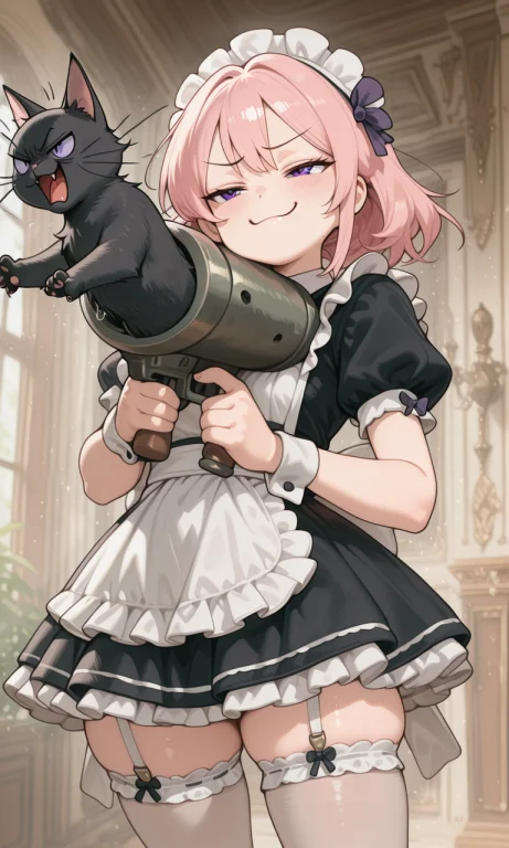 Embeddingillusp0s, Cat Launcher Gun, Cat, Holding Weapon, 1g...