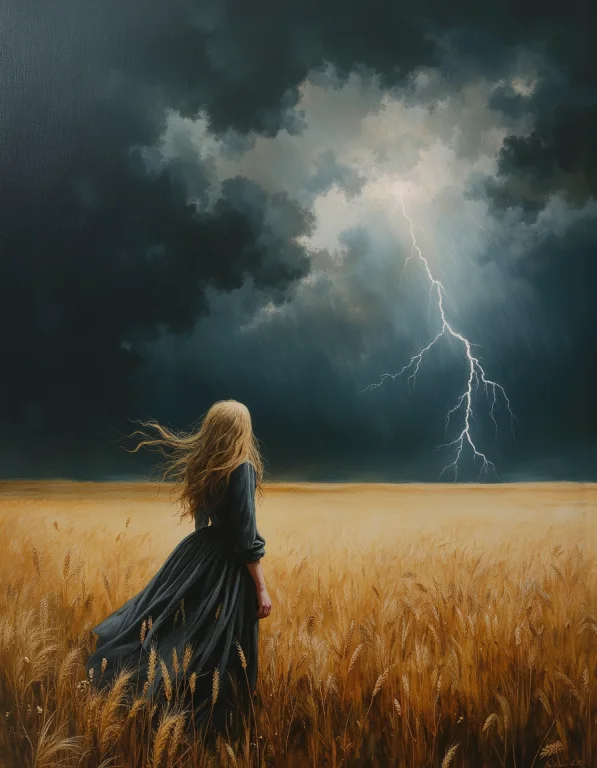 Masterpiece, High Quality, Oil Painting, A Sad, Poor Young T...