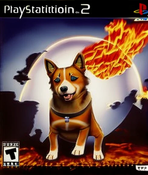 Mastepiecea Corgi In Fire ,playstation 2 Cover Box Art
