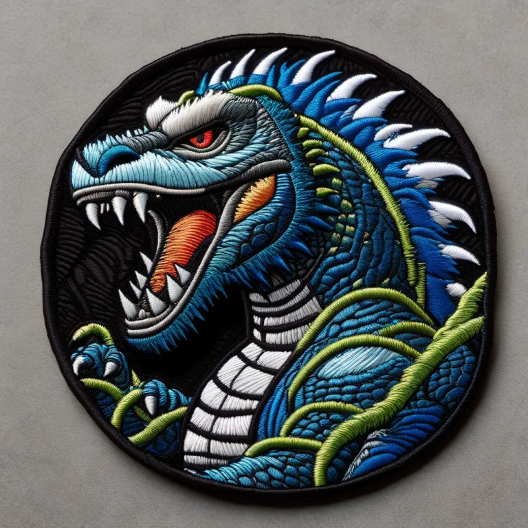 Ral-embroideredpatch Embroidered Patch Of Godzilla, Roaring...