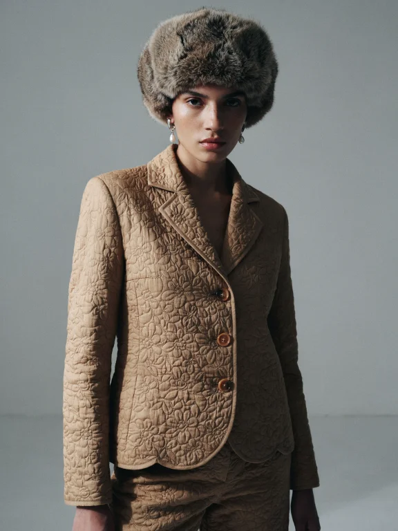 Highleveldescriptiona High-fashion Studio Portrait Of A Woma...