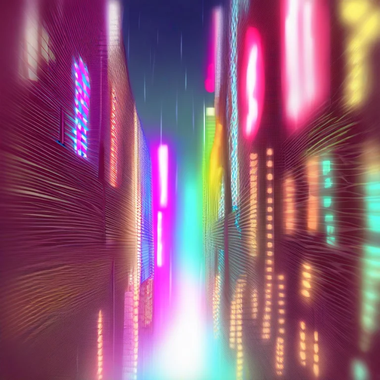 A Rain-slick Neon Alley In A Dense Metropolis, Cel Shading,...