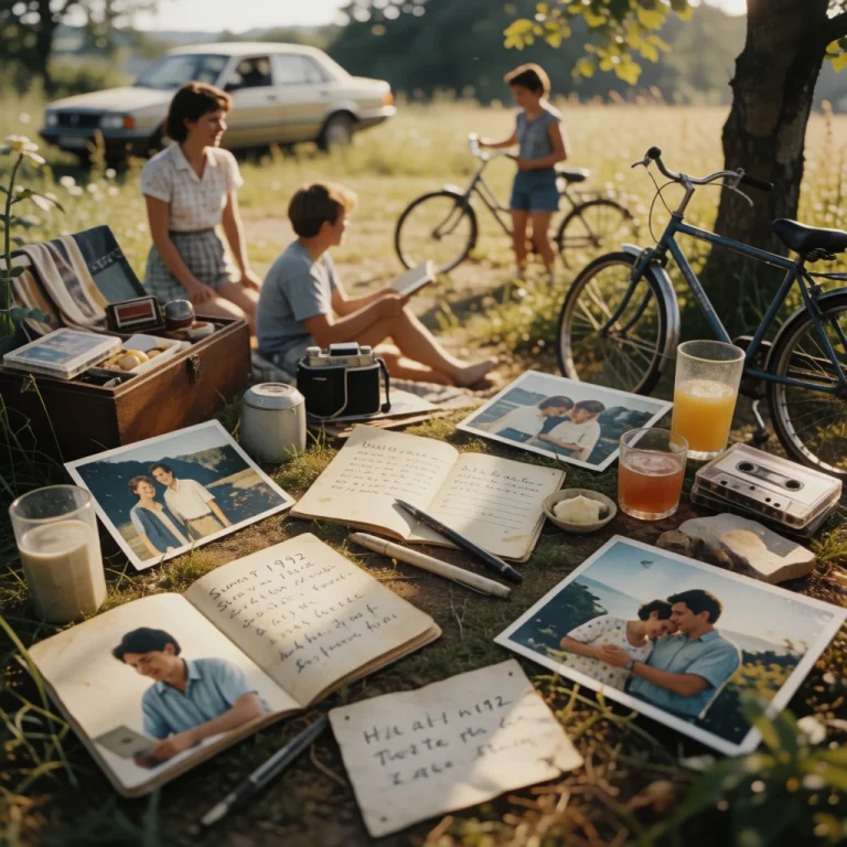 Vintage Polaroid Flash Photograph From 1982. A Nostalgic Sum...