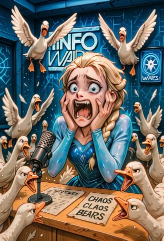 Embeddingillusp0s, Info Wars, White Logo, Blue Wall, Microph... — Stable Diffusion AI Prompt: embedding:IllusP0s, info wars, white logo, blue wall, microphone, desk, 1girl, s...