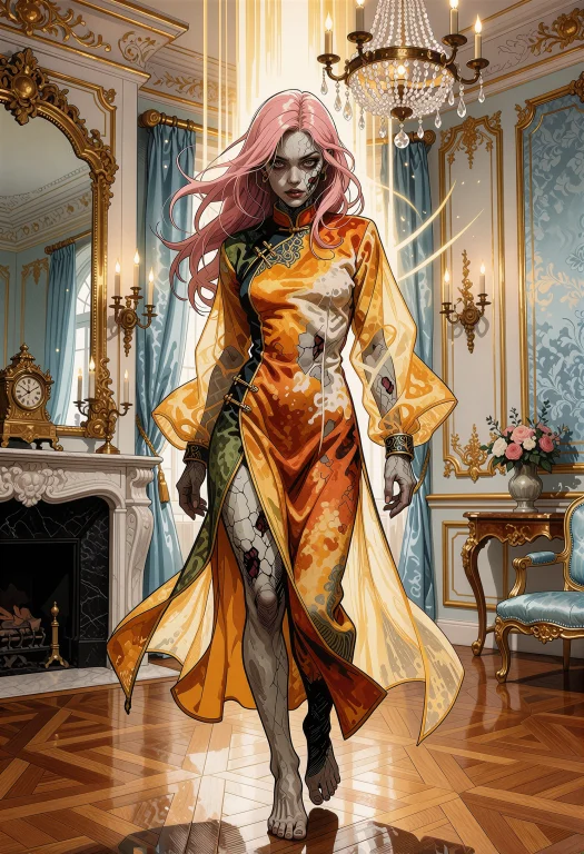 A Clean Modern Full Color Manga Illustration Rendered In Pol...