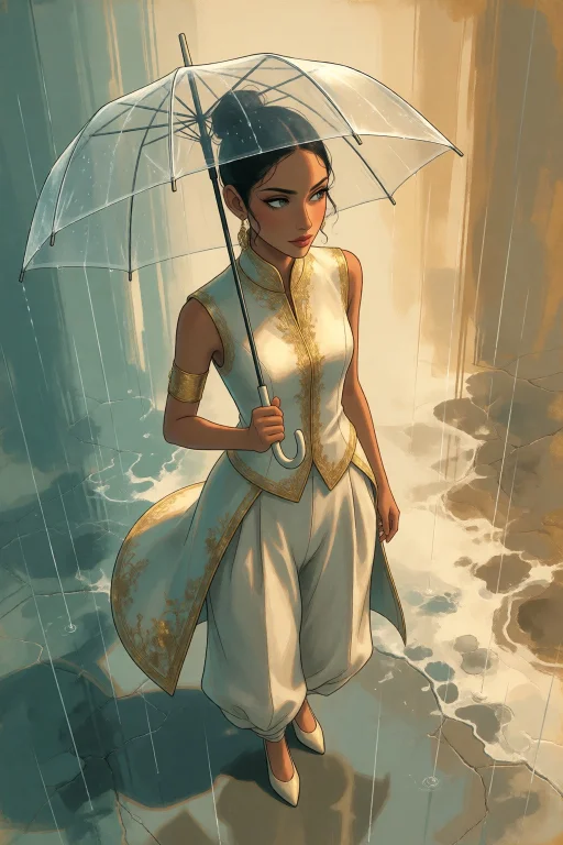 Strangedaal. A Indian Woman, Almond Eyes, Curvy, Elegant Bui...