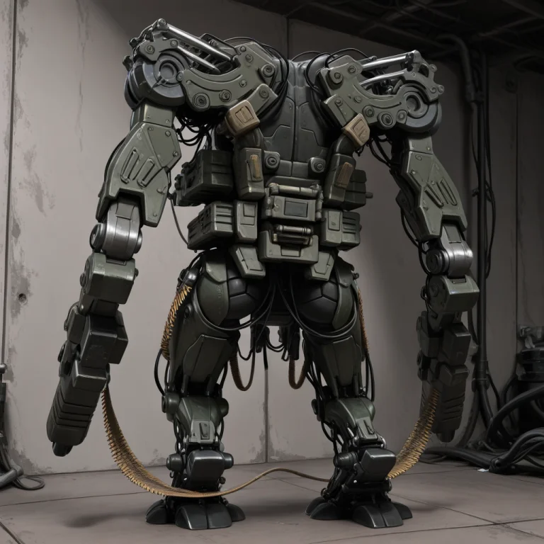 Matrapu,robot,arm Cannon,ammobelt No Human, Rear View,