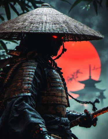 Hyper Detailed, 4k, Masterpiece, Samurai Robot Warrior, Wear... — Stable Diffusion AI Prompt: hyper detailed, 4k, masterpiece, samurai robot warrior, wearing large traditiona...