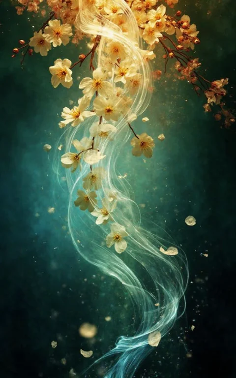 Photorealistic Macro Photography, Capturing Swirling, Lumino...