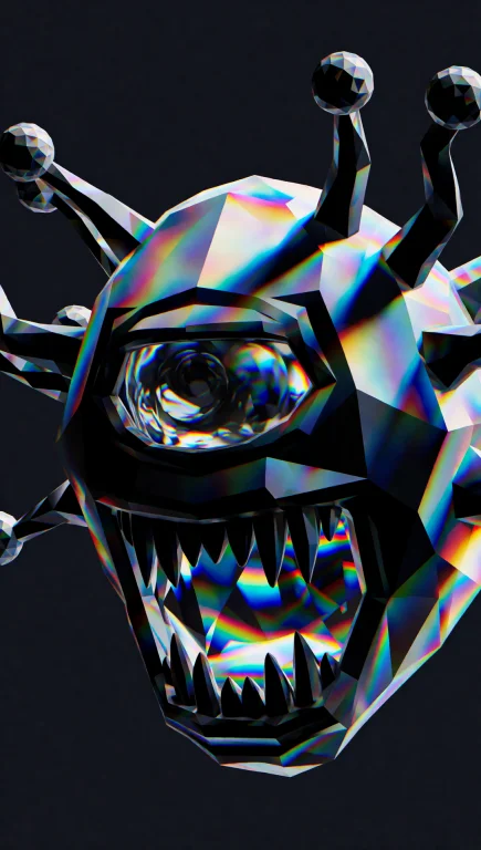 109. Dd Void Beholder, Floating Geometric Facets, Prismatic...