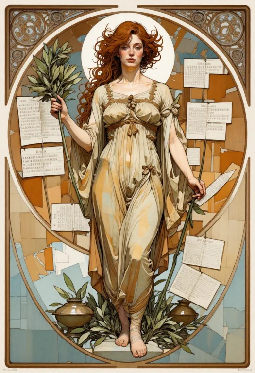 An Art Nouveau Allegory Of Democracy, Laurel And Olive Branc...