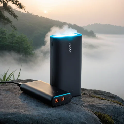 Loratech3morningmistv10.80, Techmorningmist, A Portable Powe... — SDXL AI Prompt: , techmorningmist, a portable power bank surrounded by soft foggy morning mist,...