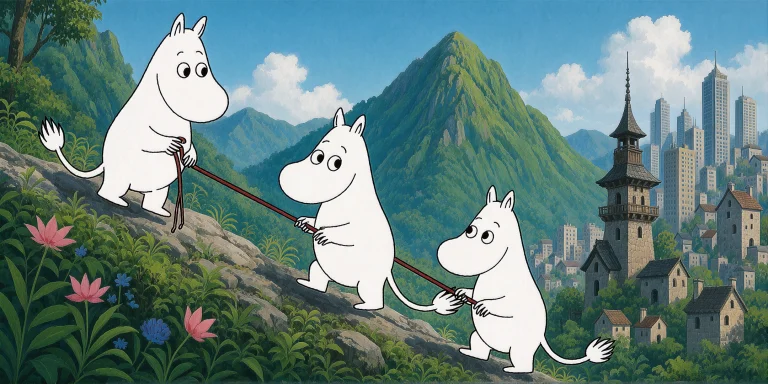 Moomin Climbing A Mountain Japan