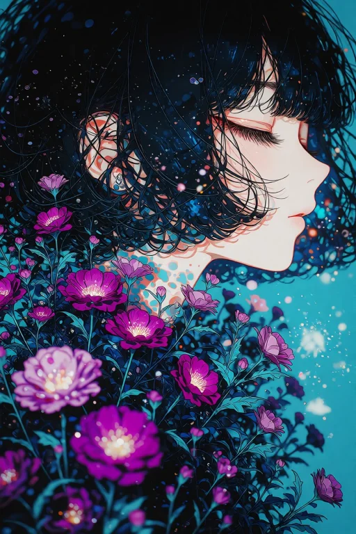 Nijisis, Anime-style Illustration Shot From A Close Side Pro...