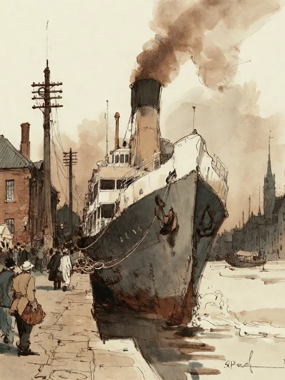 Bradhamel Art Style. A Sepia-toned Ink And Watercolor Sketch...